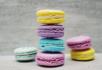 Pile of Macarons of Different Colours